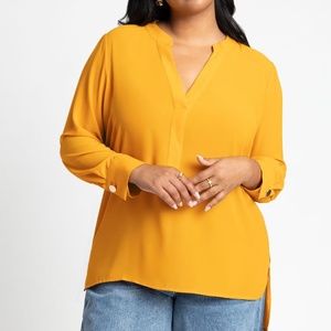 Suitable for Work: Mustard Tunic blouse
